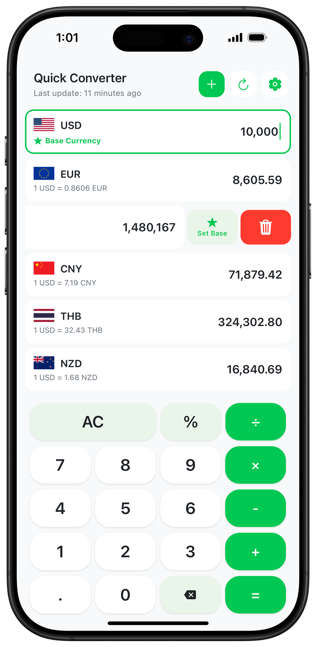 Customisable screen on phone
